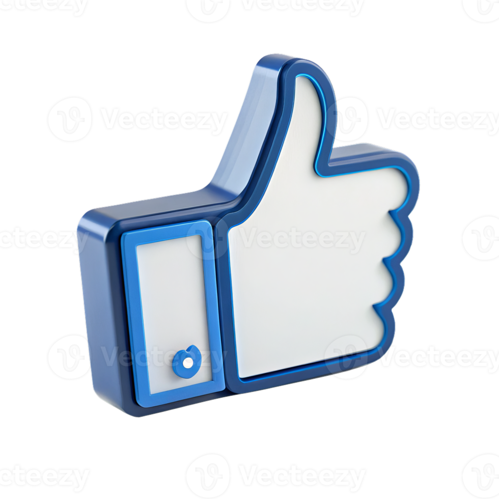 3D Thumb Up Icon Symbol for Social Media Approval png