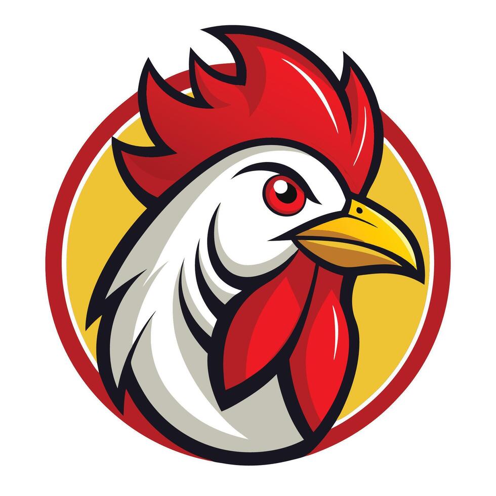 Rooster Logo for Mascot Character or Emblem with Simplified Shape vector
