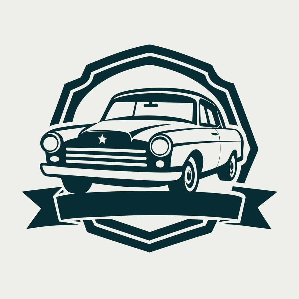 Detailed Vintage Car Emblem Logo vector