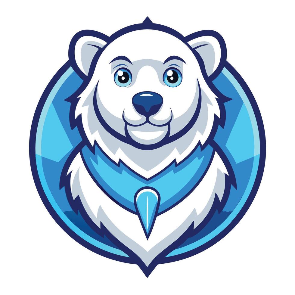 Cute and Adorable Polar Bear Balloon Mascot Illustration vector
