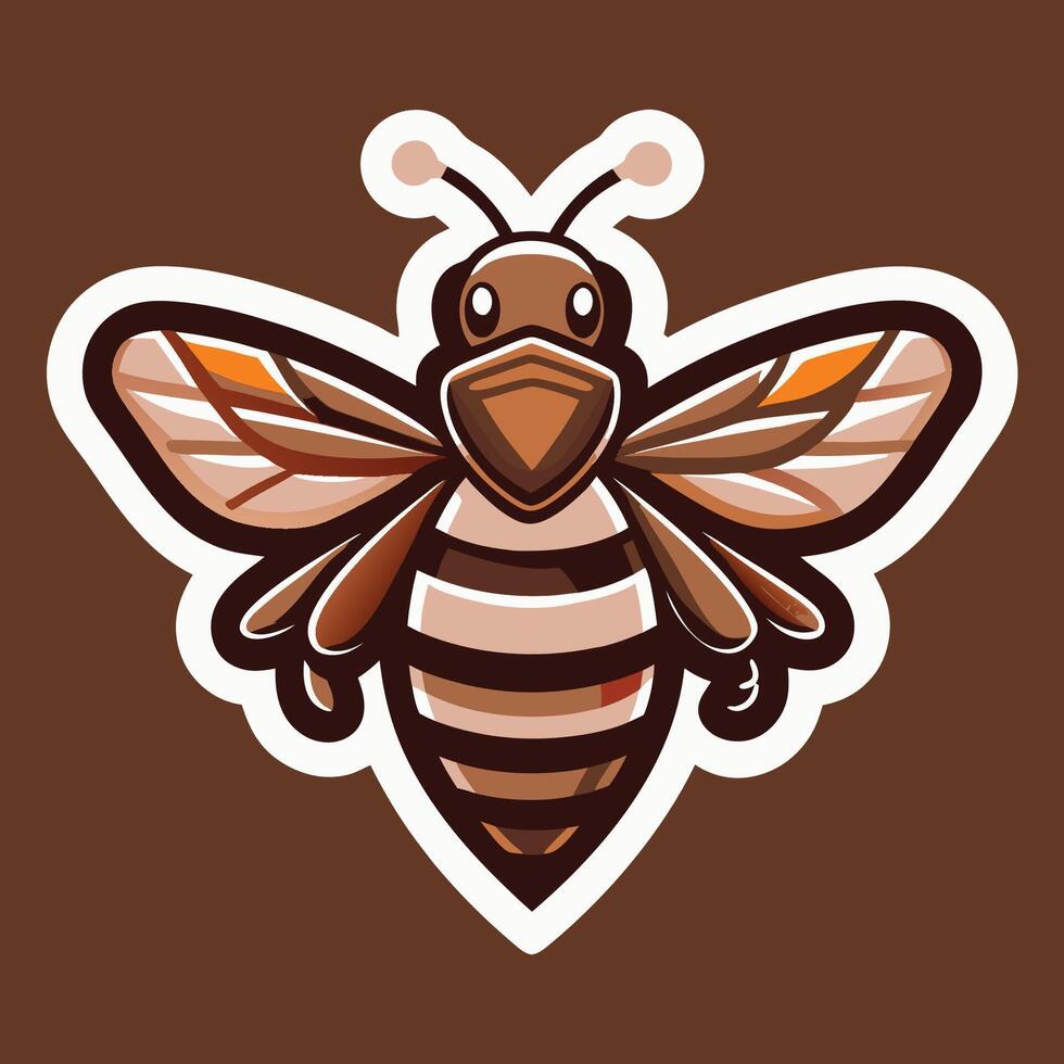 Vintage Honey Bee Logo Design A Classic Symbol for Sweetness and Nature vector