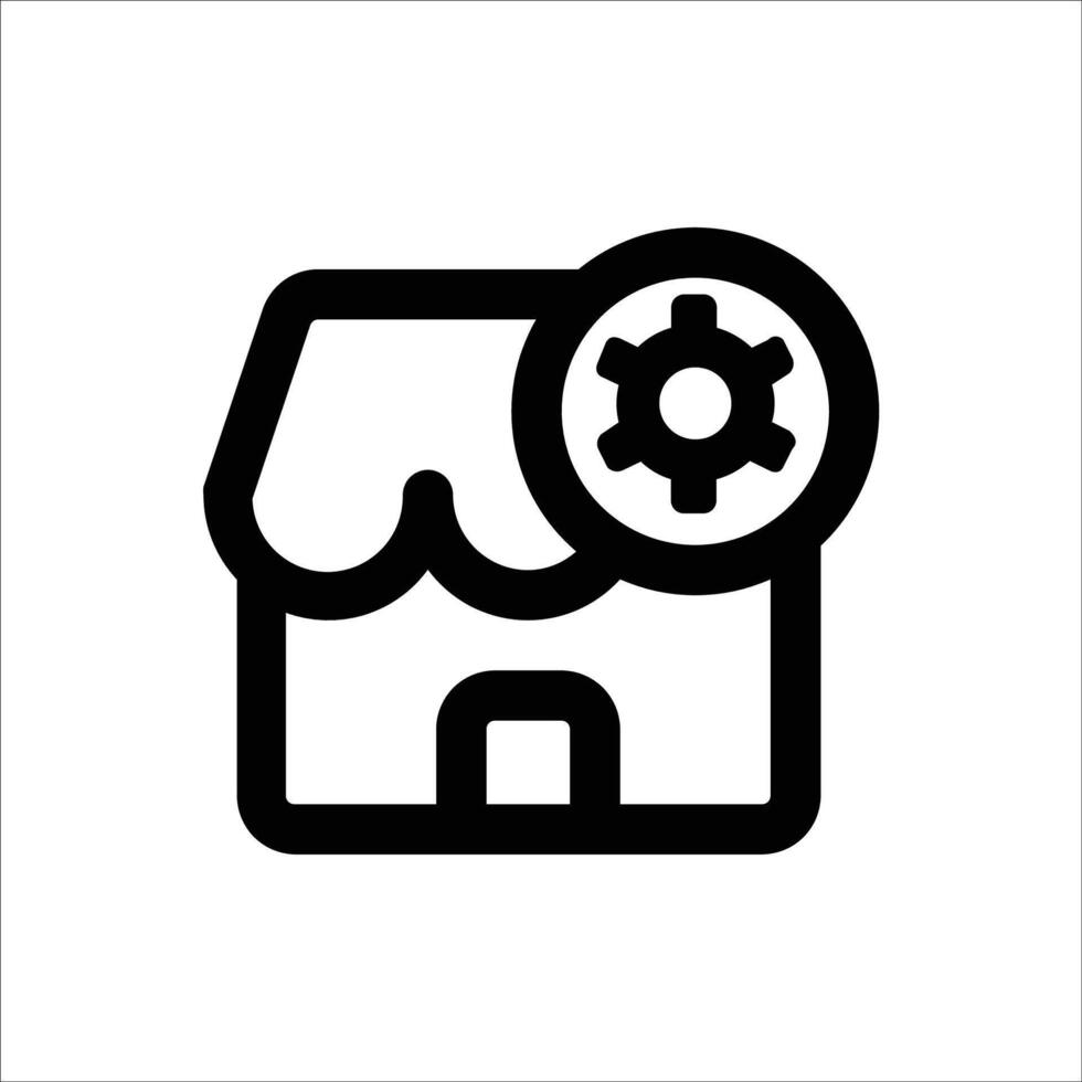 Shop Settings Icon vector