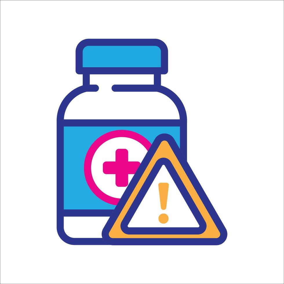 Medicine Warning Label vector