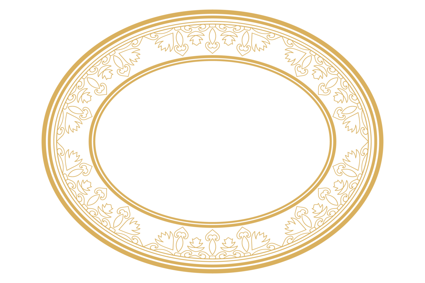 Baroque Classic Floral Invitation Frame Decoration with Style. png