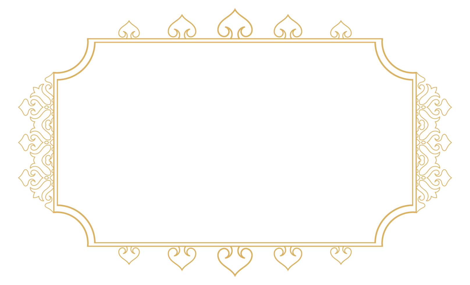Classic Ornate Frame Decoration with Abstract Calligraphic Design Elements. png