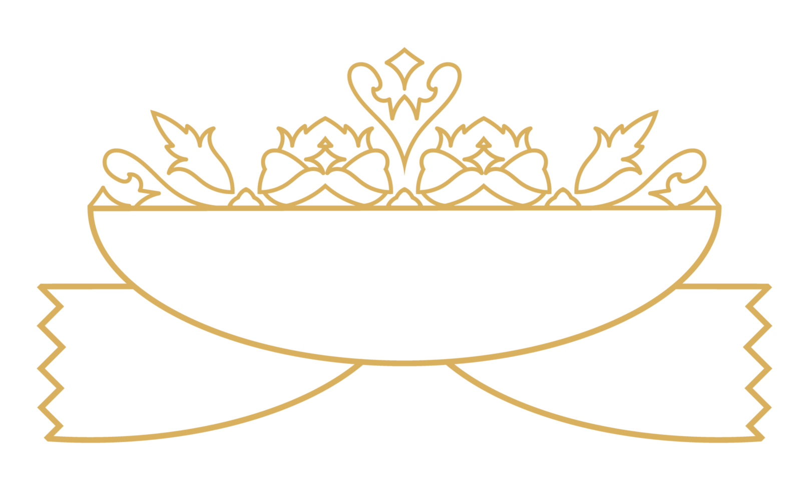 Classic Ornamental Frame with Decorative Abstract Flourish and Calligraphy. png