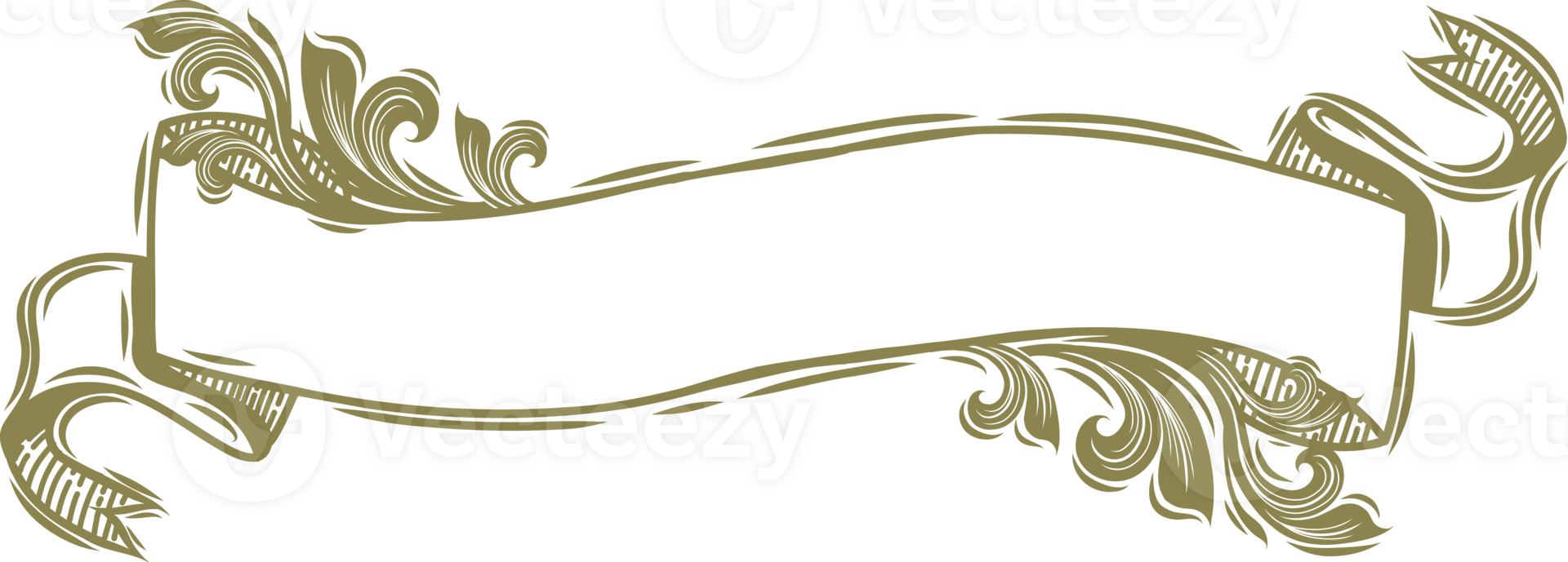 Ribbon Banner Hand Drawn elements design png