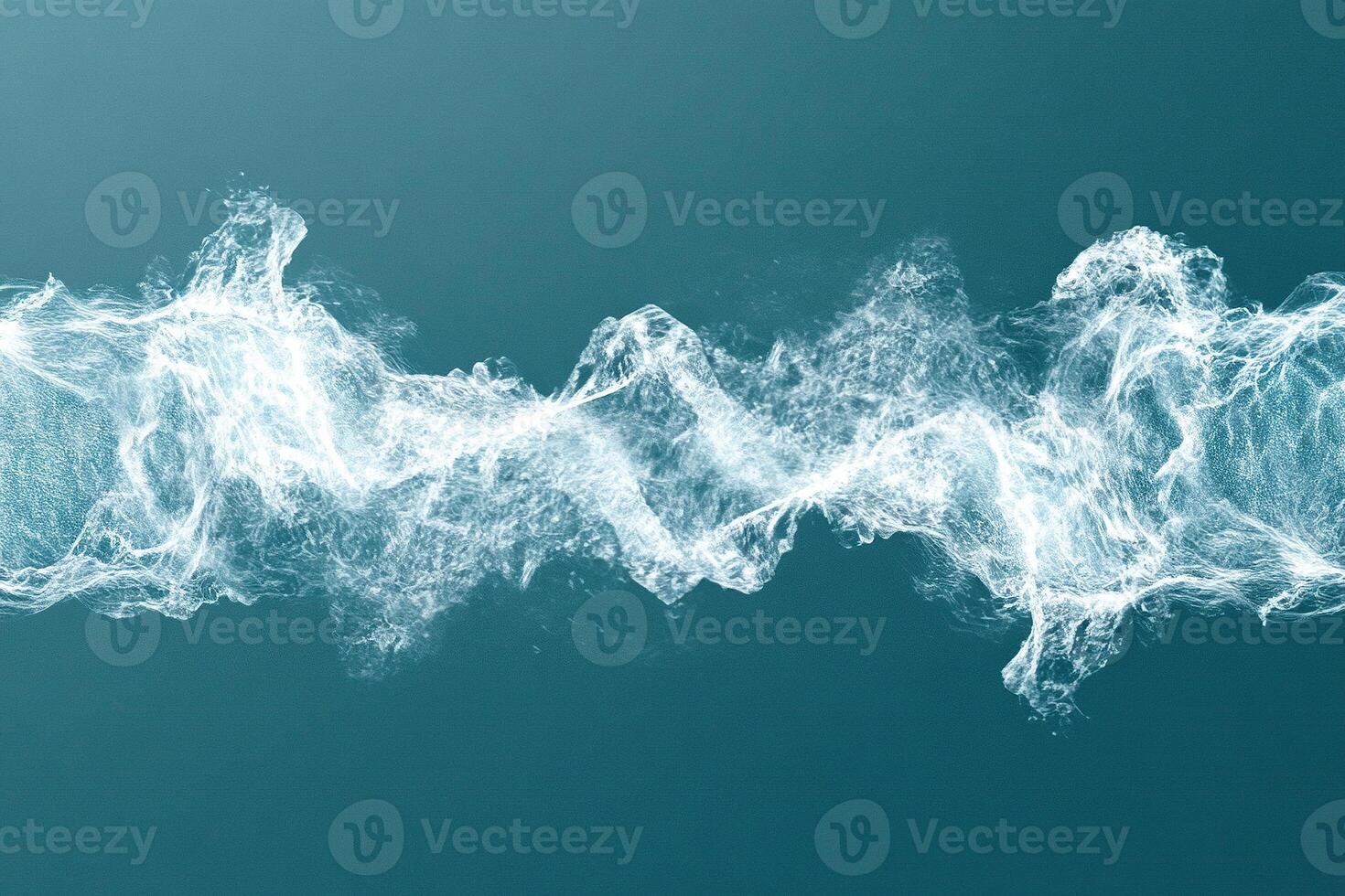 White smoke wave on light blue background close-up. Abstract background. Generated by artificial intelligence photo