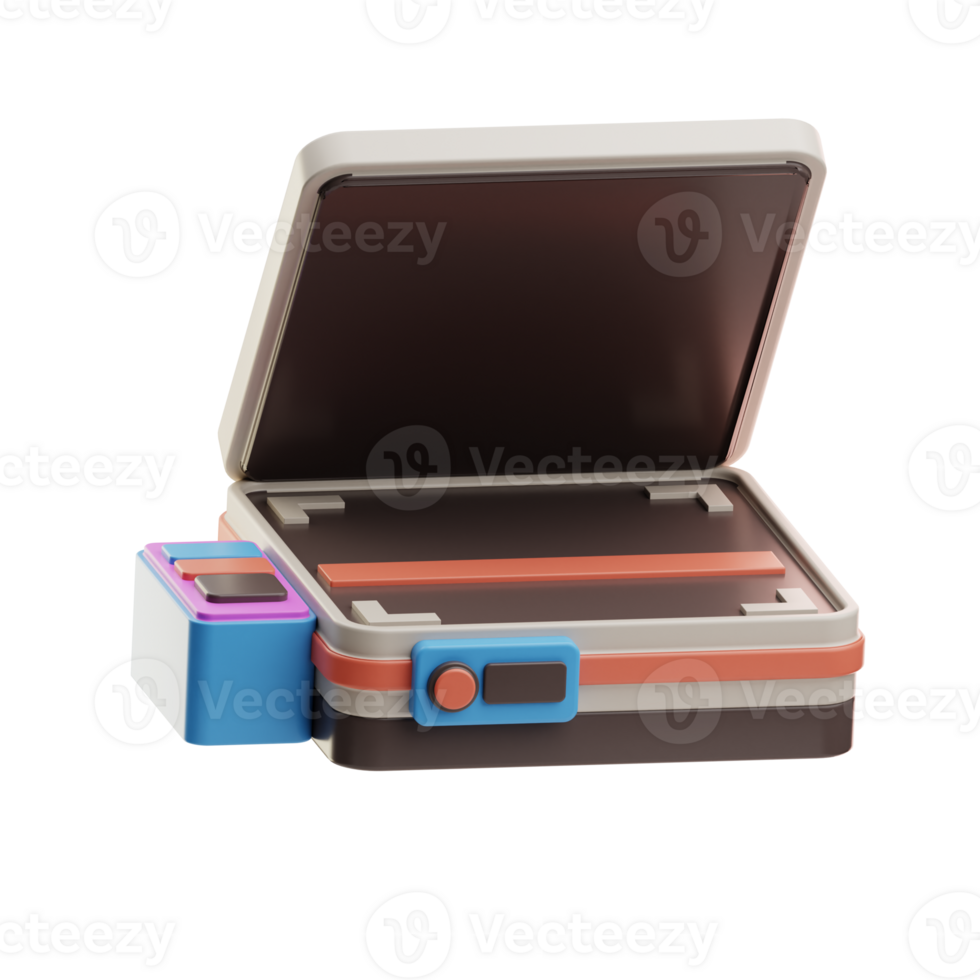 Stylish Open Suitcase with Accessories png