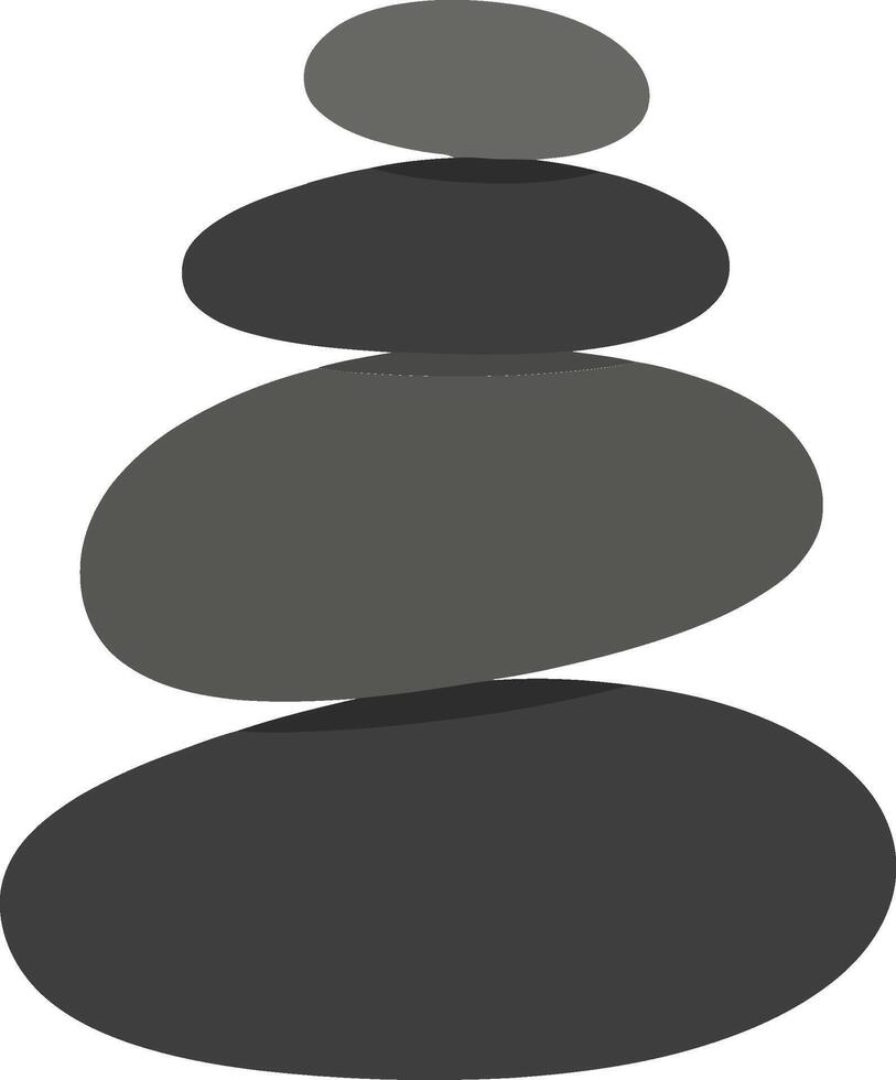 Stacked smooth stones in calming shades of gray with a minimal design style representing tranquility and balance in art vector