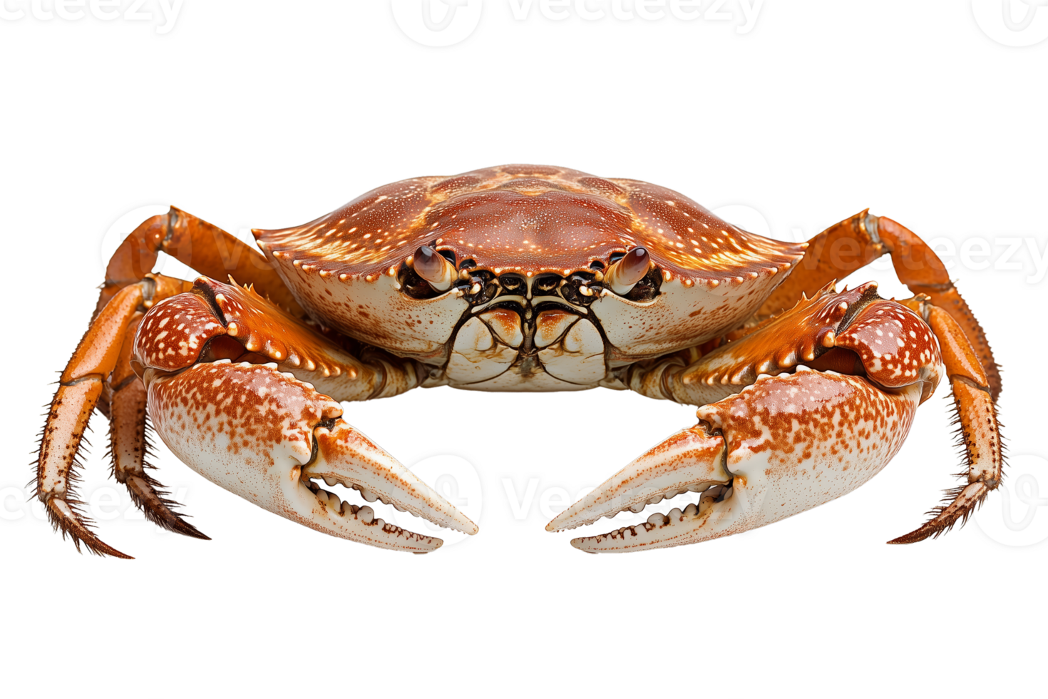 A crab with large claws and a large head png