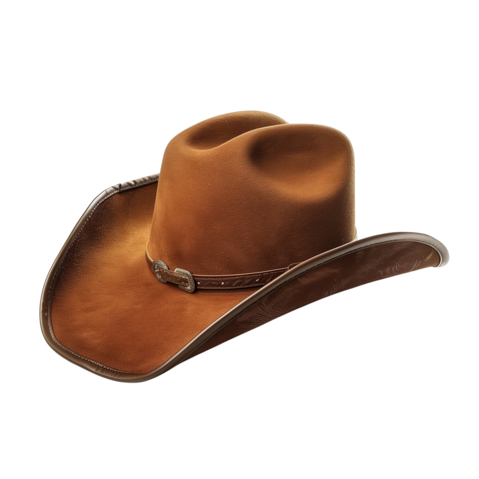 Traditional Brown Cowboy Hat Isolated on Transparent Background png
