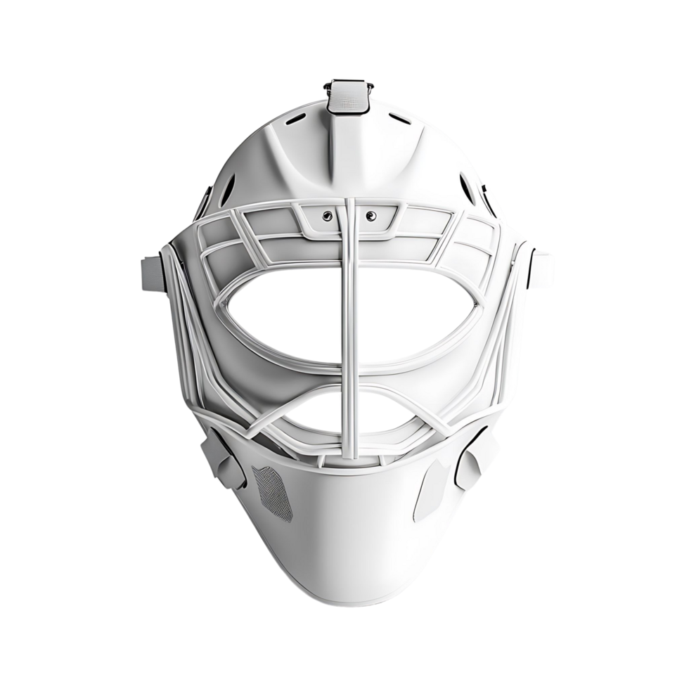 Stylish Hockey Goalie Mask with Minimalist Design Isolated on Transparent Background png
