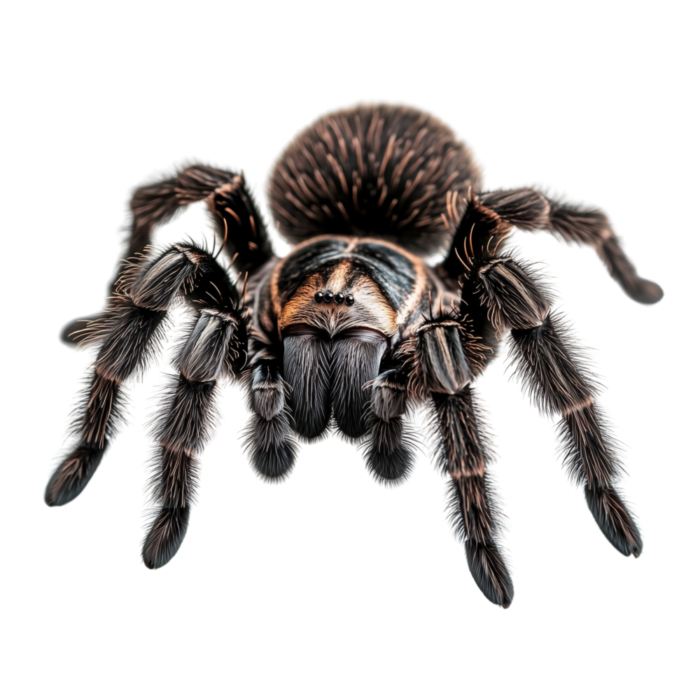 Venomous Tarantula with Sharp Fangs Isolated on Transparent Background png