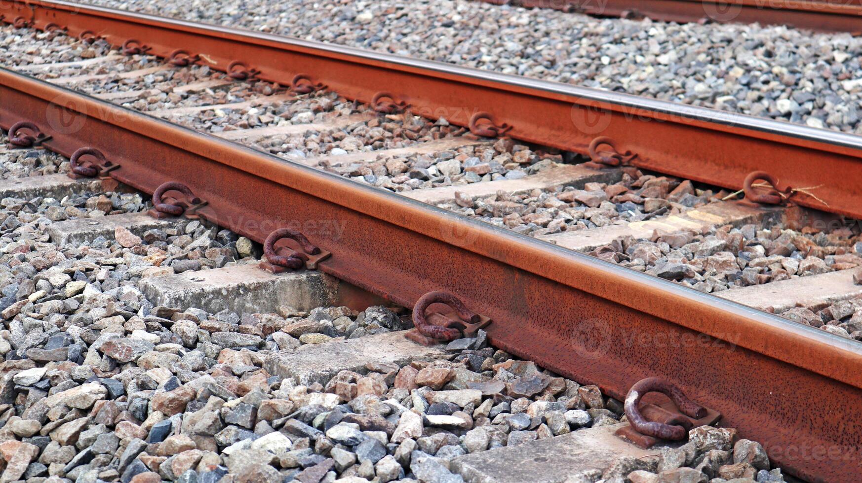 close selective focus photo railway track