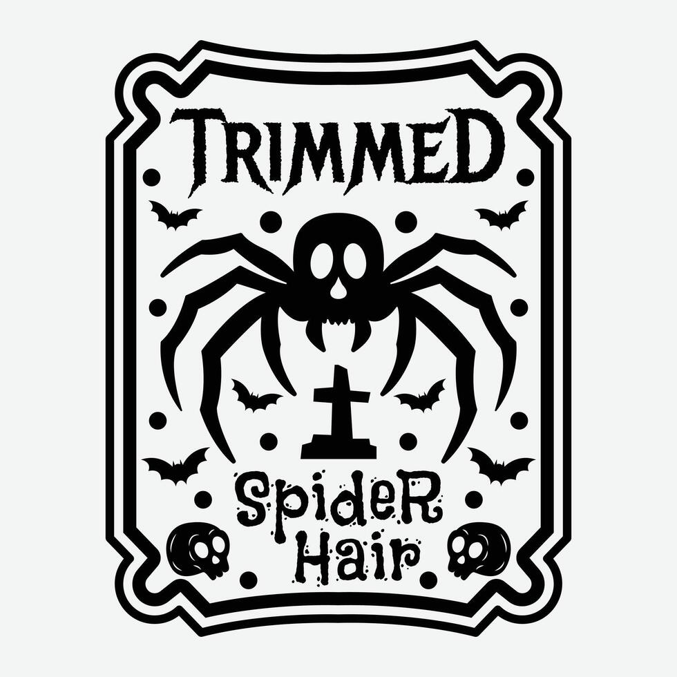 Halloween Spooky Label vector