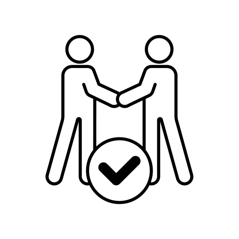 Icon a collaboration isolated against a clean background vector