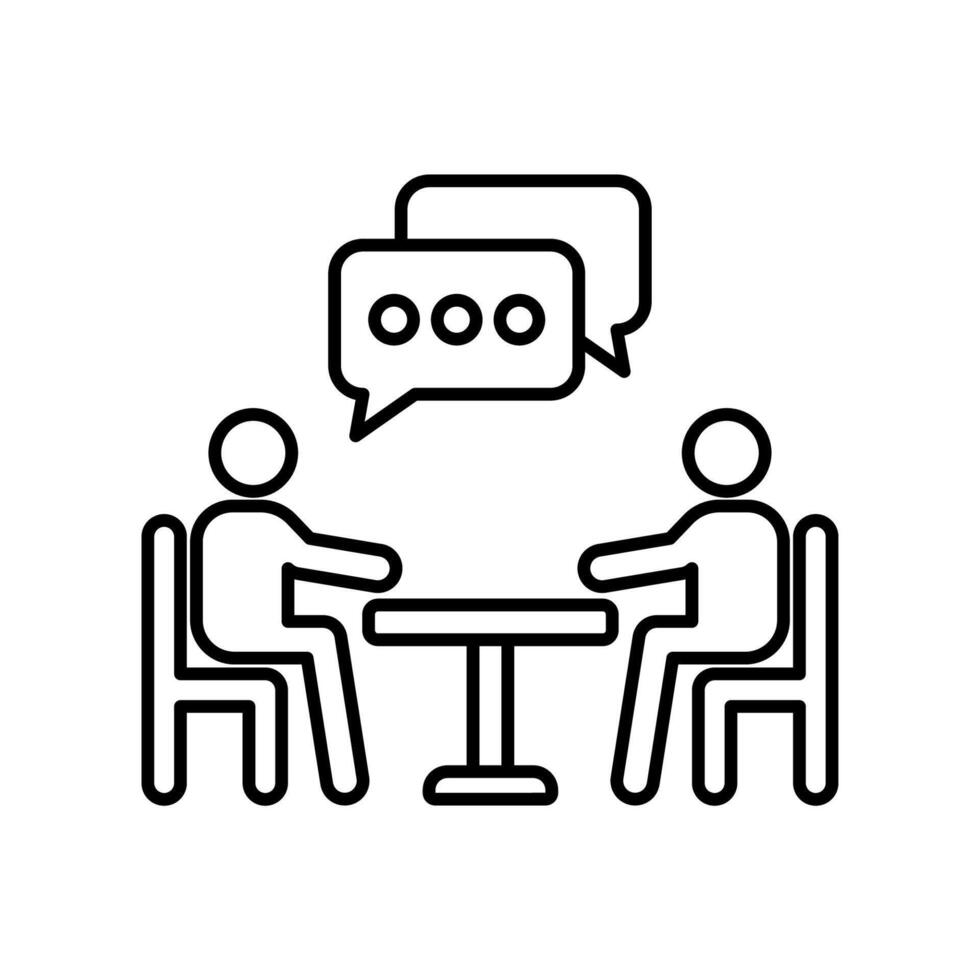 Icon a meeting, isolated against a clean background. vector
