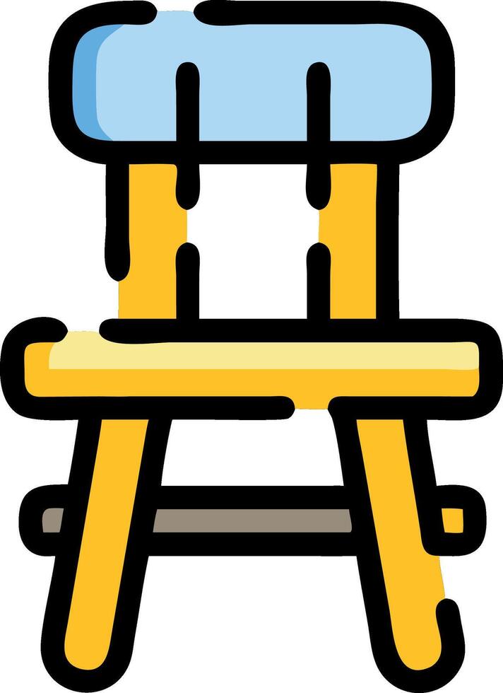Elegant Wooden Chair Design with Curved Lines and Luxurious Touches vector
