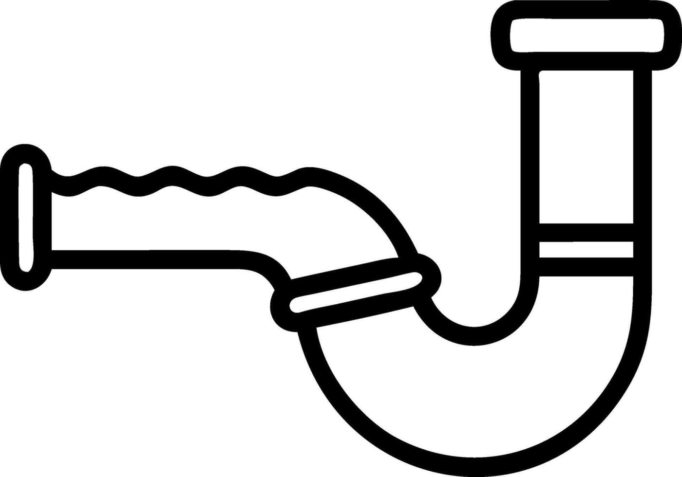 Artistic Water Pipe Design with Fluid and Organic Flowing Shapes vector