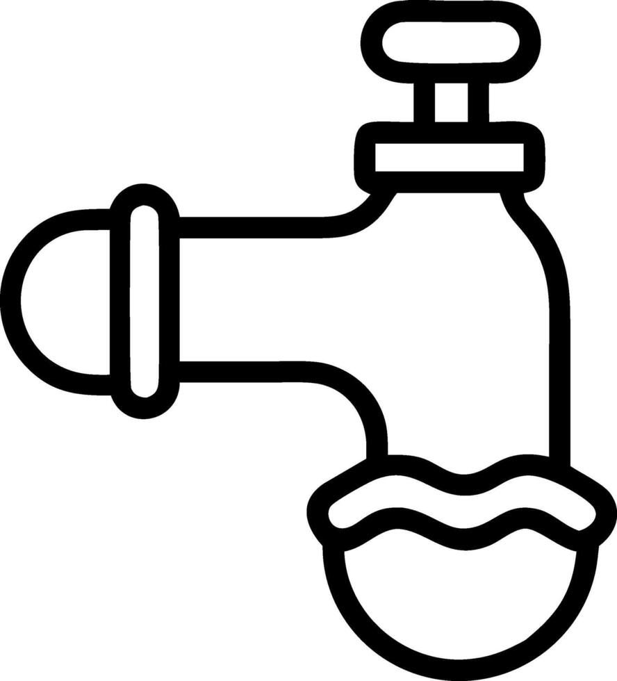Transparent Water Pipe Design with Clear Glass and Water Flow vector