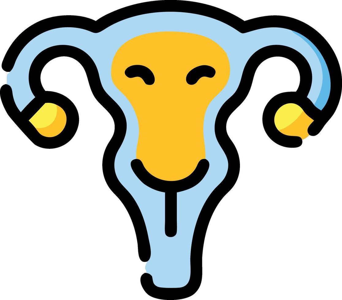 Abstract Uterus Design with Artistic Expression and Fluidity vector