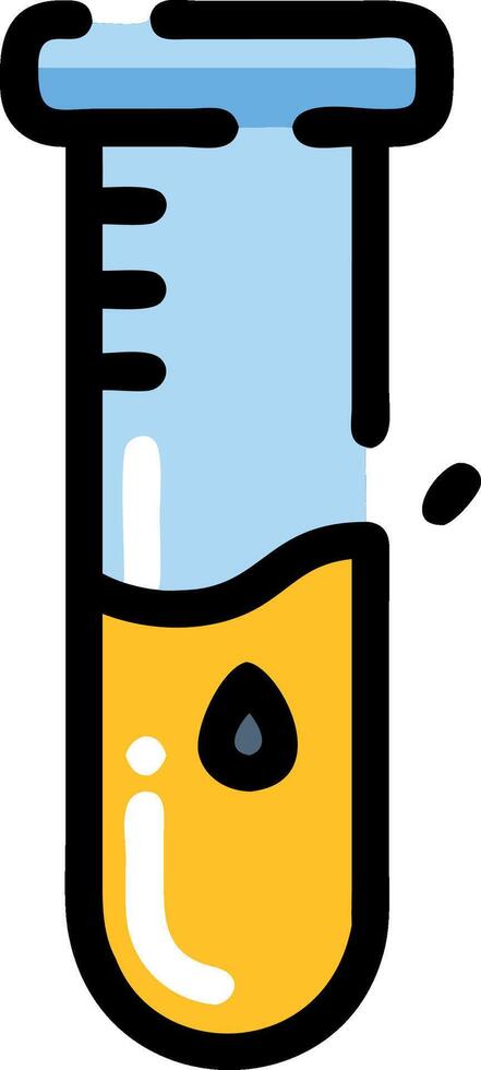 Toxic Test Tube Design with Green Liquid and Hazardous Symbol vector