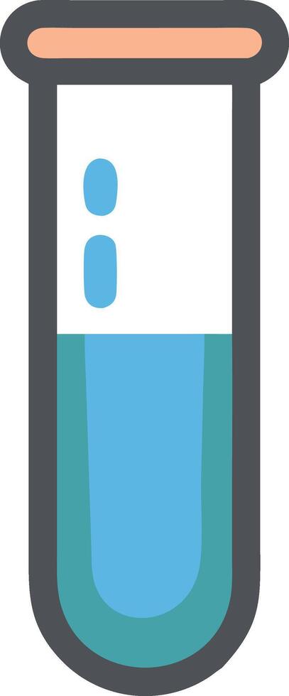 Minimalist Test Tube Design with Clean Lines and Simple Shape vector