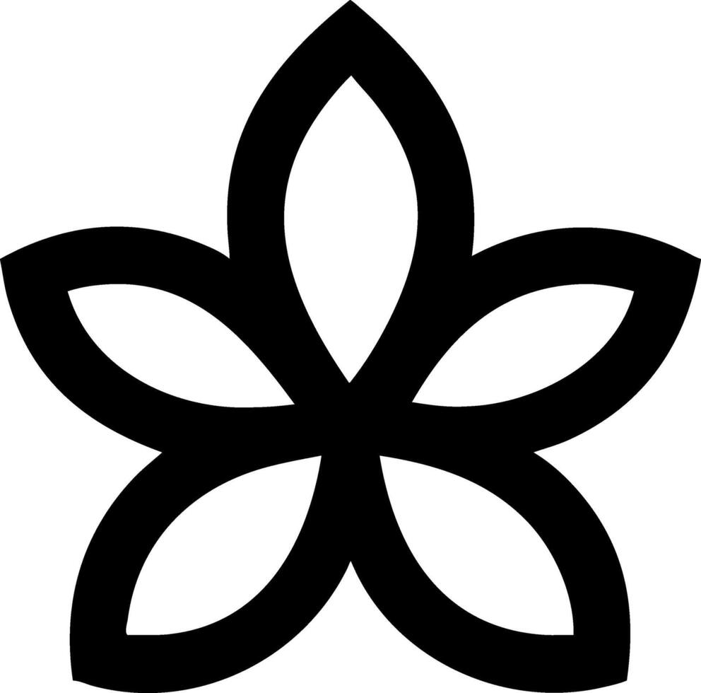 Hand-Drawn Flower Tattoo Design with Sketchy Lines and Organic Feel vector