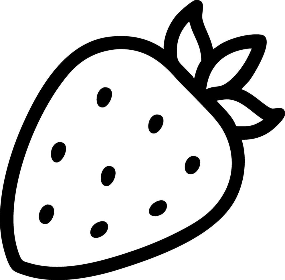 Classic Strawberry Design with Natural Red and Green Colors vector