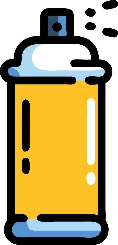 Pop Art Spray Paint Can Design with Bright, Comic-Style Graphics vector