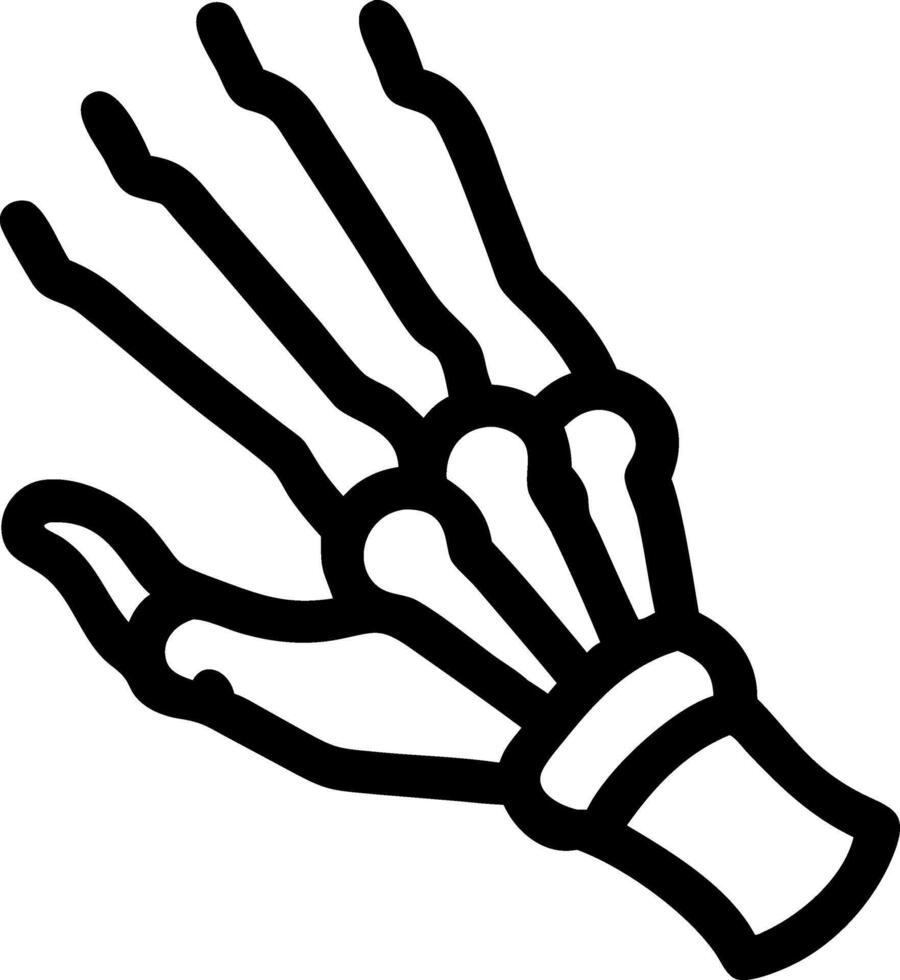 Horror-Themed Skeleton Hand Design with Creepy Claw-Like Features vector