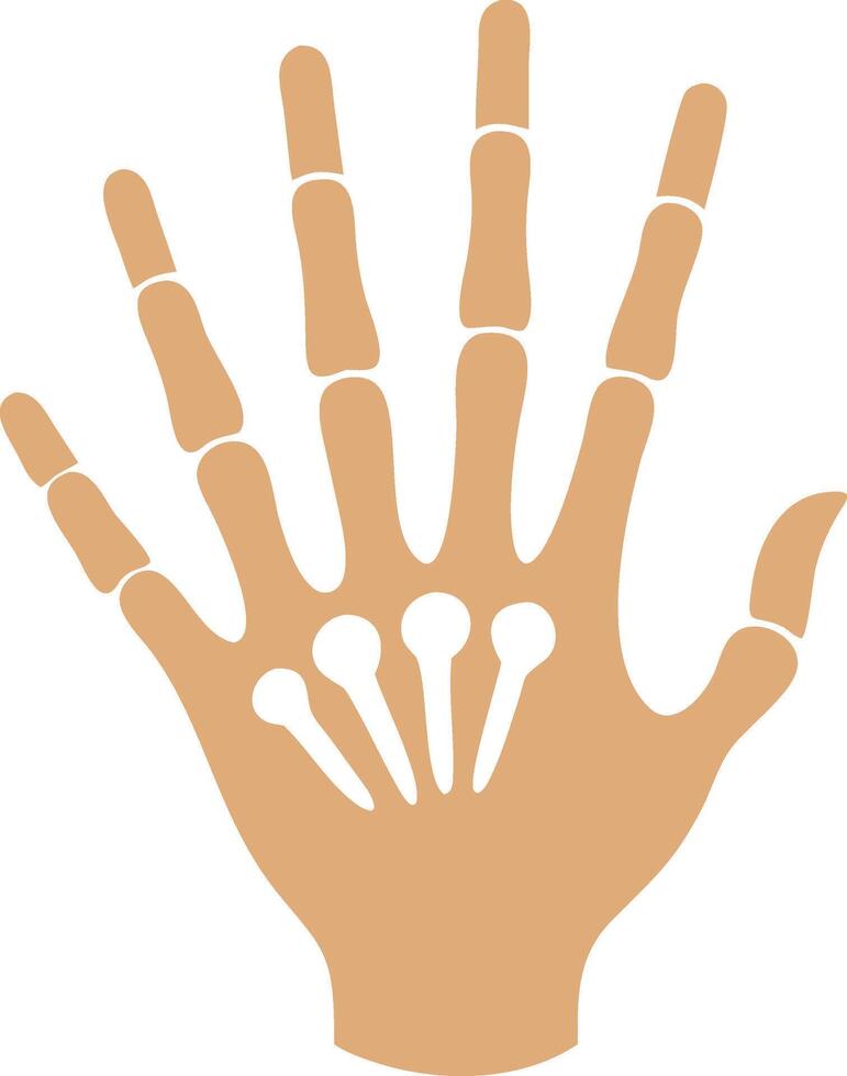 Artistic Skeleton Hand Design with Hand-Drawn Elements and Sketch Style vector