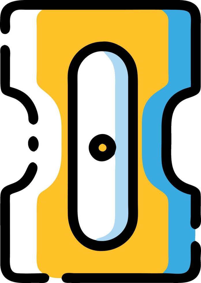 Cartoon Sharpener Design with Exaggerated Features and Bright Colors vector