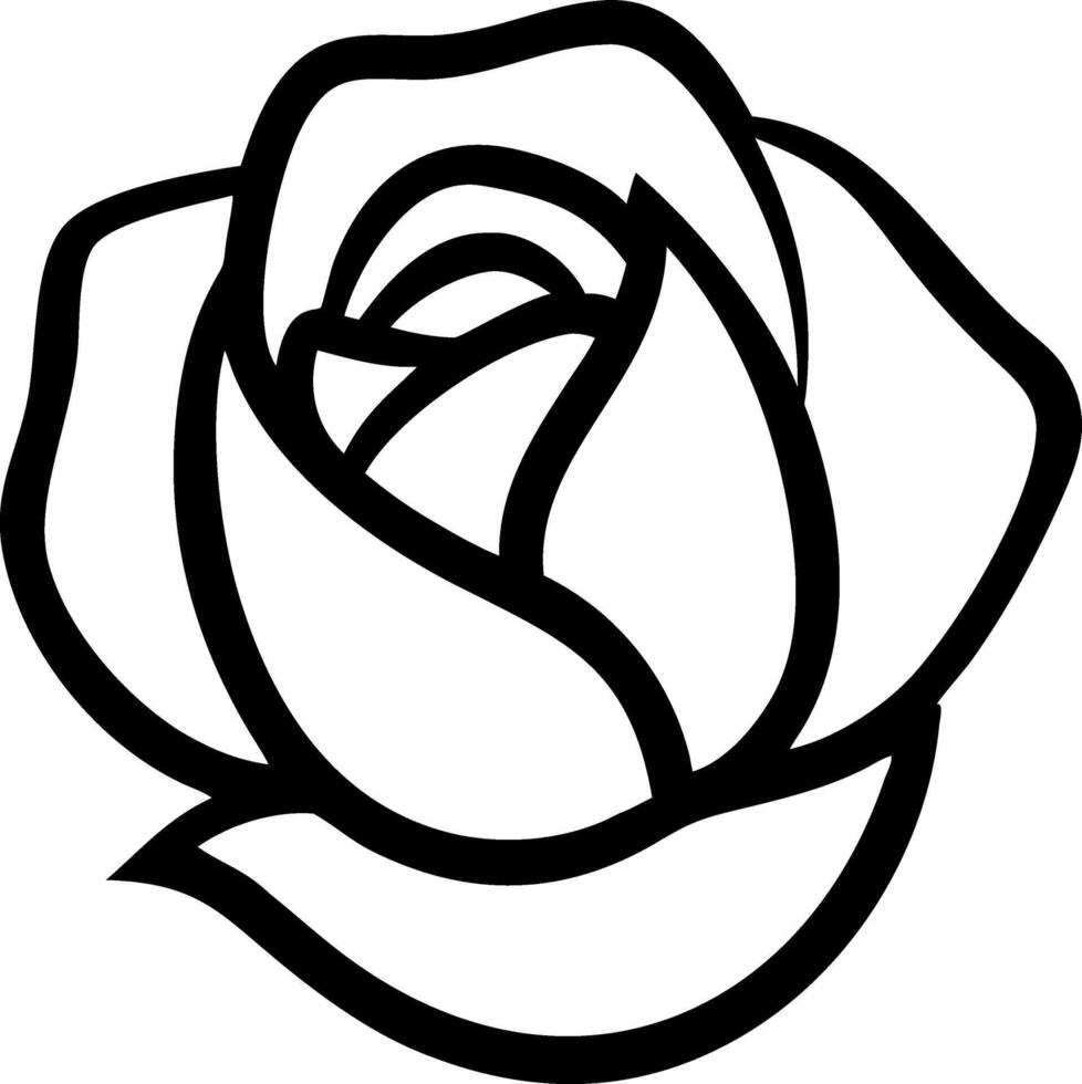 Futuristic Rose Design with Sleek, Clean Lines and Metallic Accents vector