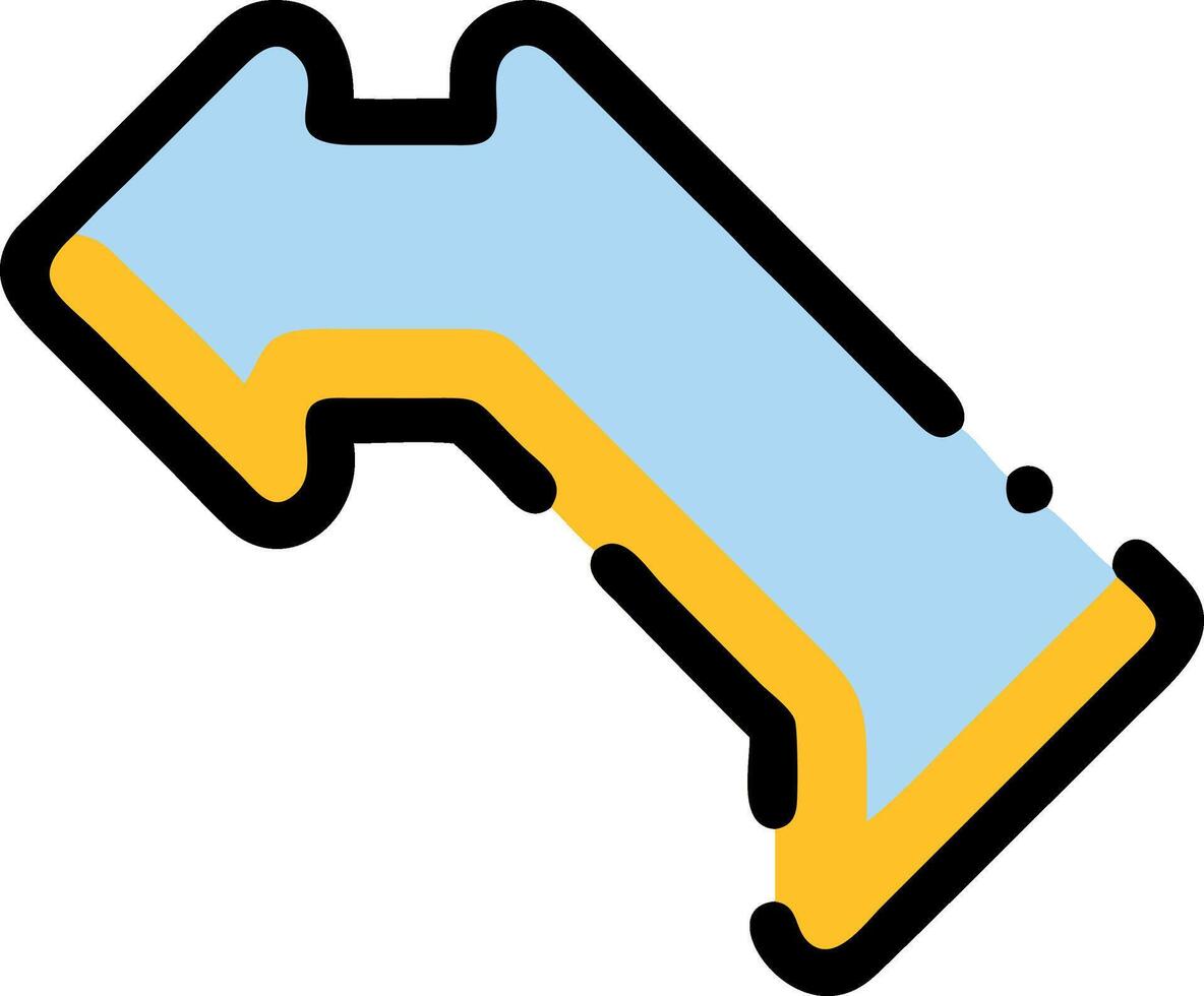 Whimsical Right Arrow Design with Rounded Edges and Soft Gradient vector