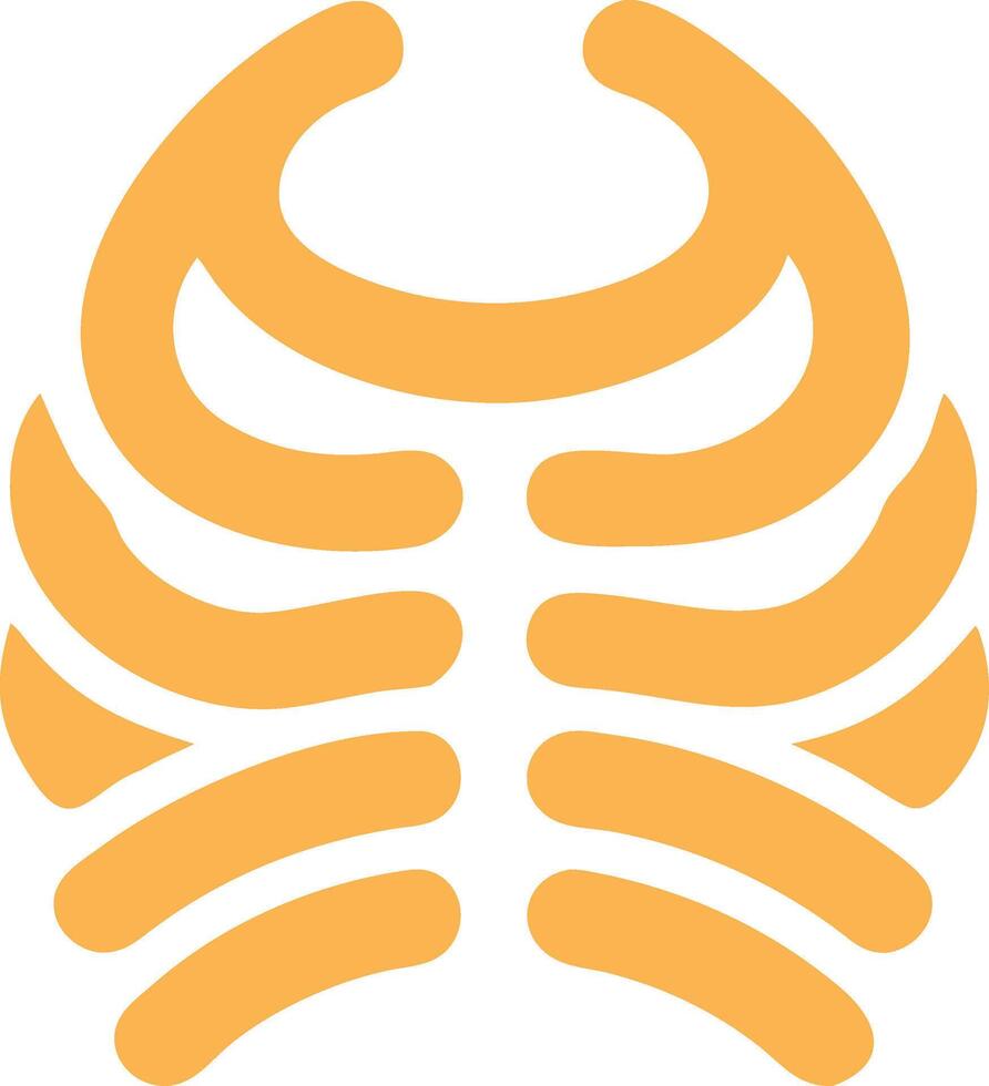 Elegant Rib Cage Design with Soft, Flowing Lines and Delicate Detailing vector