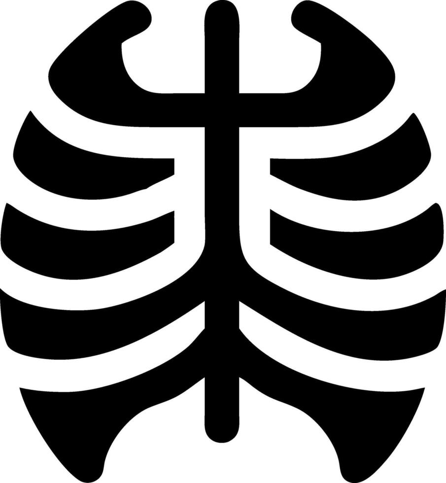 Futuristic Rib Cage Design with Geometric Elements and Sharp Angles vector
