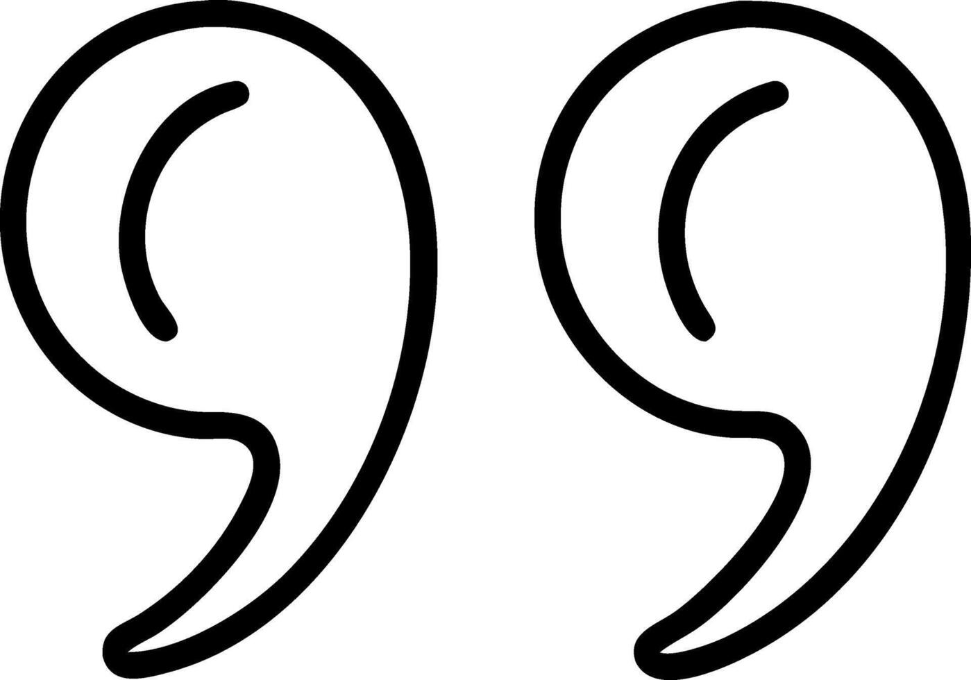 Creative Quotation Marks Design with Playful, Fluid Curves and Bright Colors vector