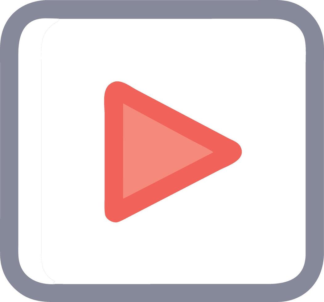 Modern Play Button Design with Bold Colors and Dynamic Shape vector