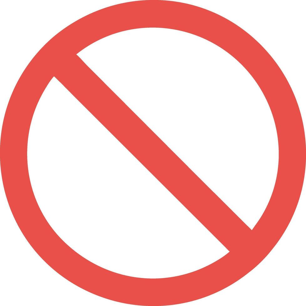 Modern Not Allowed Sign Design with Sleek Typography and Sharp Edges vector
