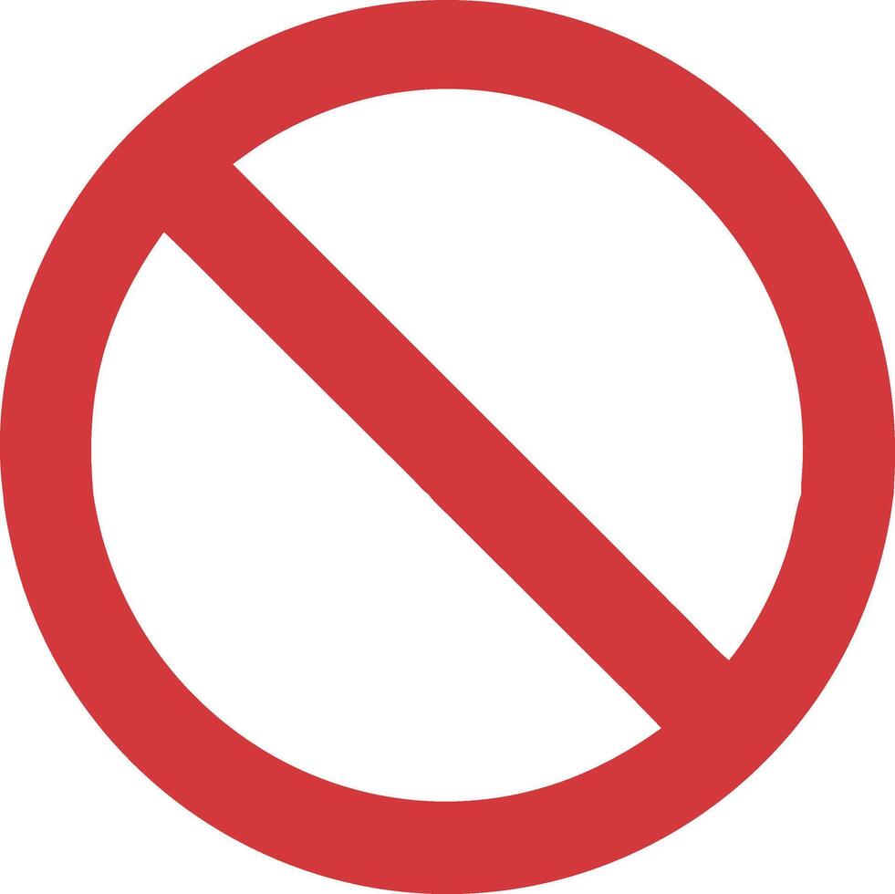 Bold Not Allowed Sign with Clear, Strong Typography vector