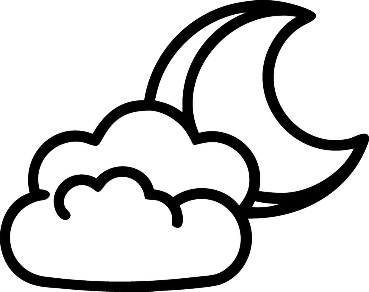 Stylized Moon with Smooth Gradient and Soft Shading vector
