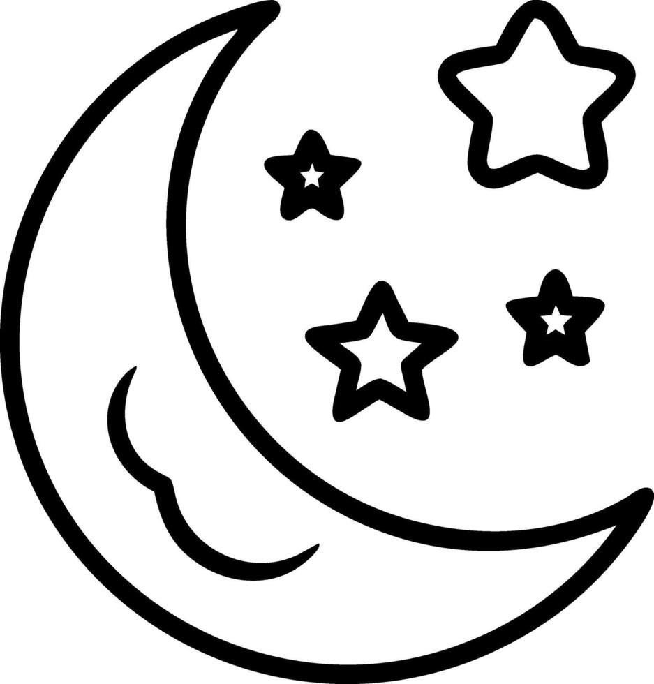 Full Moon Rising Above a Silhouetted Landscape vector