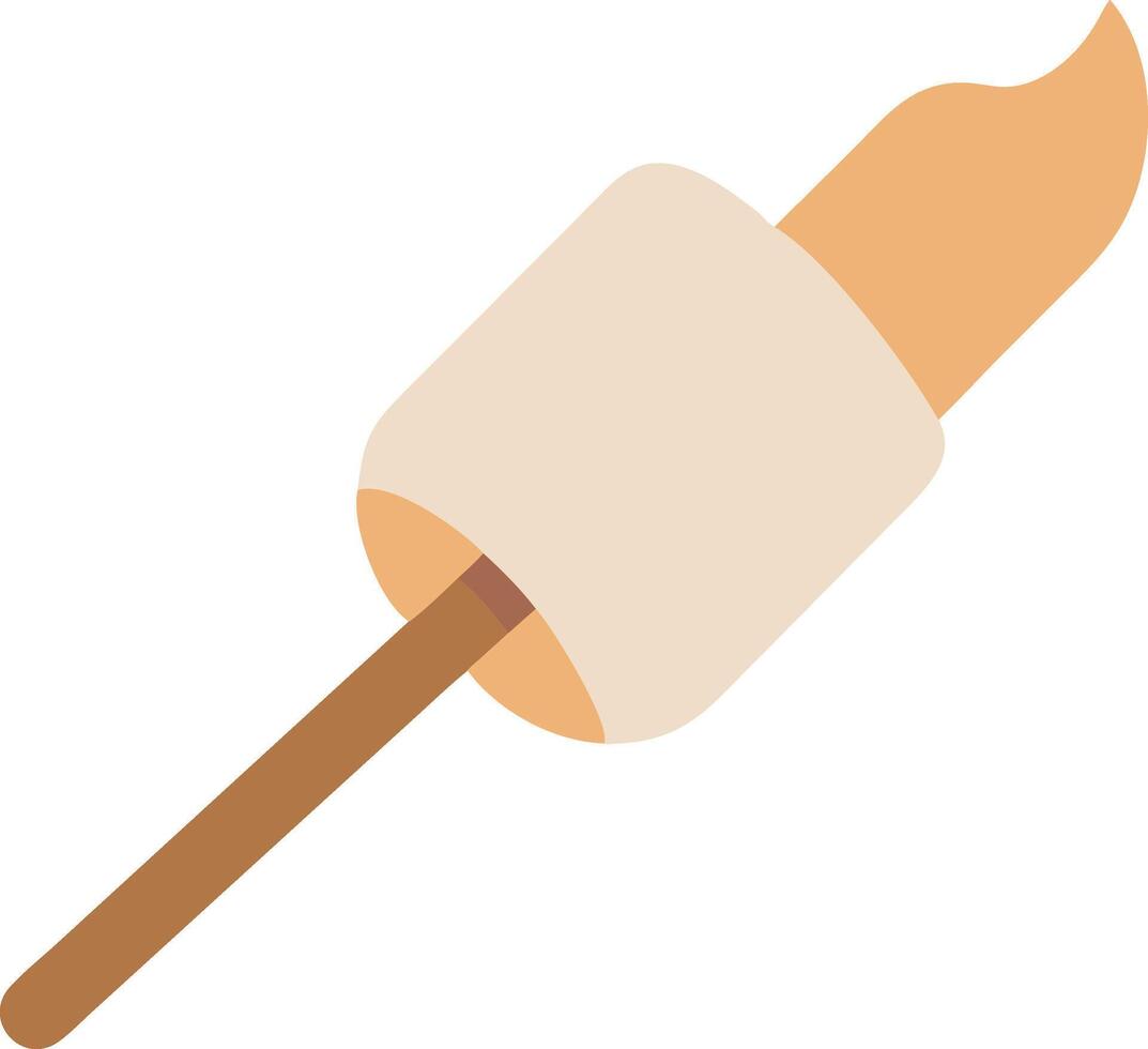 Cozy Marshmallow S'more with Golden-Brown Toasting and Crushed Grahams vector
