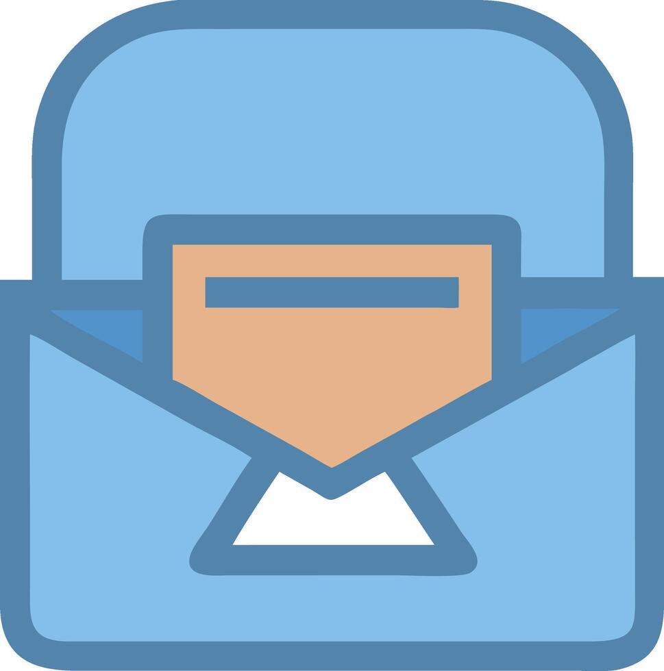 Traditional Mailbox Design with Curved, Rounded Edges vector