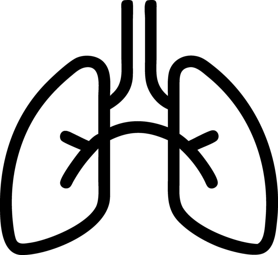 Transparent Lungs Design with Layered Effects vector