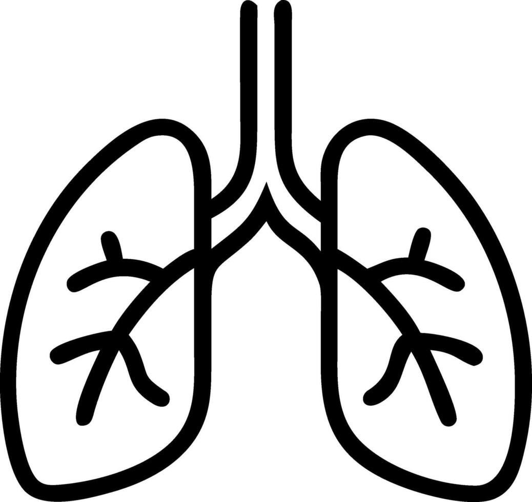 Stylized Lungs Design with Vibrant, Abstract Elements vector