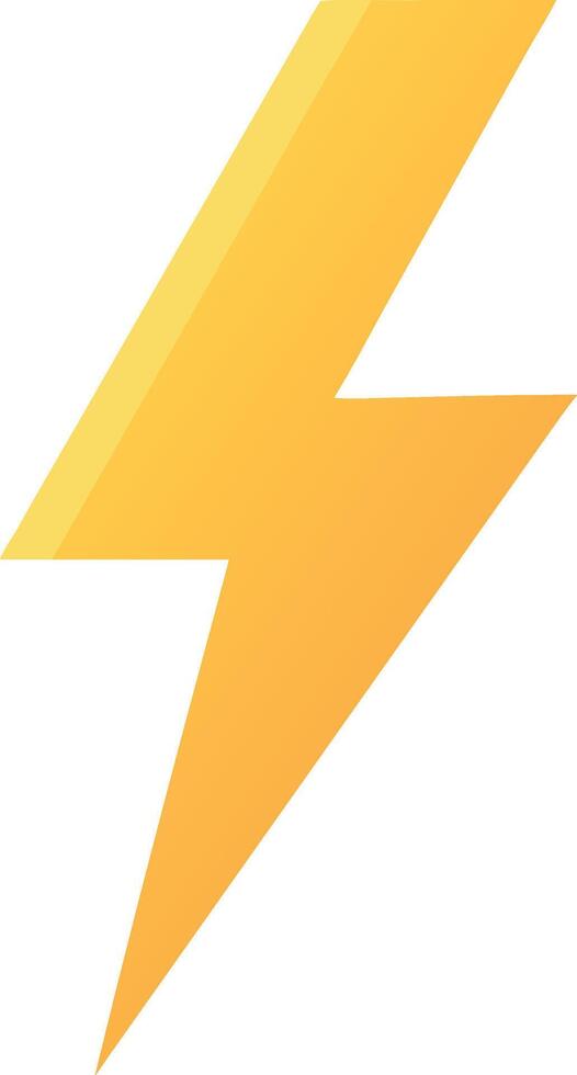 Classic Lightning Bolt with Sharp Angles and Intense Glow vector
