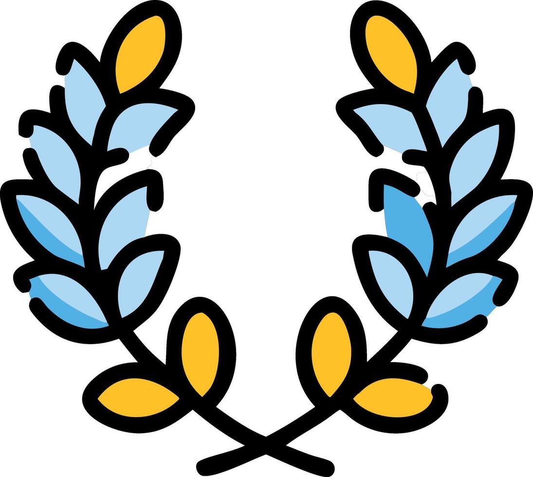 Simple Laurel with Bold, Clean Silhouettes vector